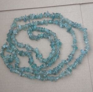 Natural Apatite  16" inch Necklace Chips Smooth Apatite Beads